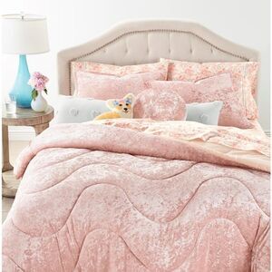 WHIM BY MARTHA STEWART COLLECTION Velvet Wave Comforter Sets, Twin/Twin XL.Blush